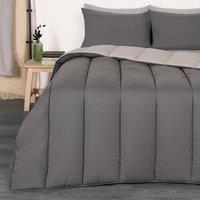 OHS Soft Coverless 10.5 TOG Duvet Set Pillowcase Quilted Cover in Silver | Size: King