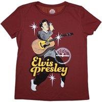 Elvis Presley Women's Sun Records Elvis Mic T-Shirt in Red | Size: Medium