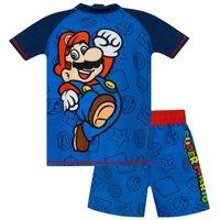 Super Mario Boy's Gaming Swim Set in Blue | Size: 4-5 Years