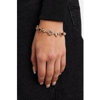 Cernucci Women's Pink Heart Multi Gem Bracelet - Gold - 10mm in Metallic Gold | Size: 6 inches