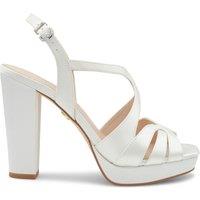 Paradox London Women's 'Cosette' Strappy Block Heel Platform Wedding Sandal in Ivory | Size: 7