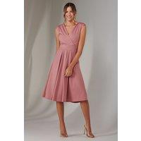 Jolie Moi Women's Plain Sleeveless Midi Dress in Dusty Pink | Size: 14