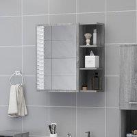 Berkfield Home Bathroom Mirror Cabinet Grey Sonoma 62.5x20.5x64 cm Engineered Wood