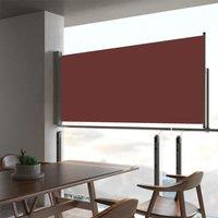Patio Retractable Side Awning 60x300 cm Brown