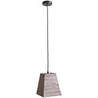 ValueLights Bodhi Wood Ceiling Light Pendant in Brown