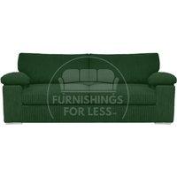 Delta Large Fabric 3 Seater Sofa With Padded Arms Jumbo Cord