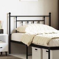 Metal Headboard Black 100 cm