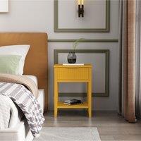 Cabinet Bits Monti 1 Drawer Bedside Table in Mustard