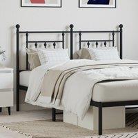 Metal Headboard Black 150 cm