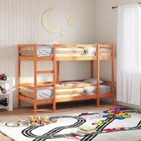 Berkfield Home Bunk Bed without Mattress Wax Brown 90x190 cm Single Solid Wood Pine