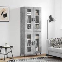 Berkfield Home Highboard Concrete Grey 69.5x34x180 cm Engineered Wood