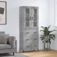Berkfield Home Highboard Concrete Grey 69.5x34x180 cm Engineered Wood