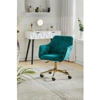 Velvet Upholstered Home Office Swivel Chair