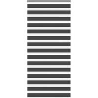 Berkfield Home Zebra Blind Black 105x200 cm Fabric Width 100.9 cm Polyester