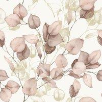 Muriva Eucalyptus Wallpaper in Pink