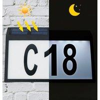Obasyhig Solar Powered Outdoor Waterproof Plug In Ground LED Street Sign Lights in Black