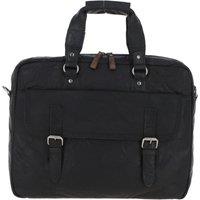 Ashwood Leather Men's 'Stefano' Real Leather Vintage Laptop Work Bag in Black