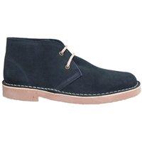 Roamers Men's Real Suede Unlined Desert Boots in Navy | Size: 6