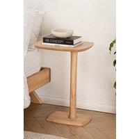 MH London 'Ellis' C Shape Handmade Solid Wood Living Room Sofa Side Table in Natural