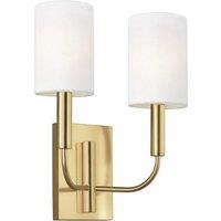 Netlighting Brianna 2 Light Wall Light Burnished Brass E14 in Yellow