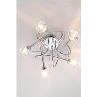BHS Lighting Large Marianne Pendant Ceiling Light in Metallic Silver