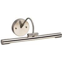 Netlighting Alton LED 1 Light Small Picture Wall Light Brushed Nickel in Grey