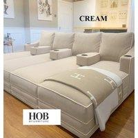 HOB Furniture Viva Luxury Cinema Sofa 14ft x 6ft in Cream