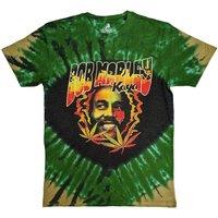 Bob Marley Men's Kaya Smoke Washed T-Shirt in Green | Size: 2XL