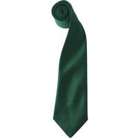 Premier Men's Colours Satin Clip Tie Pack of 2 in Bottle Green