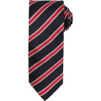 Premier Men's Waffle Stripe Formal Business Tie Pack of 2 in Black