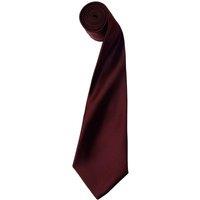 Premier Men's Plain Satin Tie (Narrow Blade) Pack of 2 in Burgundy