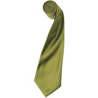 Premier Men's Plain Satin Tie (Narrow Blade) Pack of 2 in Khaki