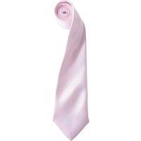 Premier Men's Plain Satin Tie (Narrow Blade) in Pink