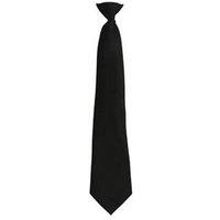 Premier Men's Fashion "Colours" Work Clip On Tie in Black