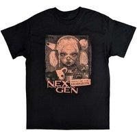 Bring Me The Horizon Men's Next Gen Distressed Cotton T-Shirt in Black | Size: XL