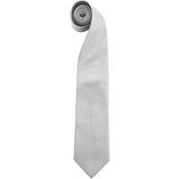 Premier Men's Colours" Plain Fashion Business Tie in Silver