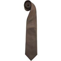 Premier Men's Colours" Plain Fashion Business Tie in Brown