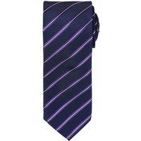 Premier Men's Sports Stripe Pattern Formal Work Tie in Navy