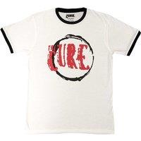 The Cure Men's Circle Logo T-Shirt in White | Size: XL