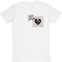 Bullet For My Valentine Men's Album Cotton Logo T-Shirt in White | Size: Medium