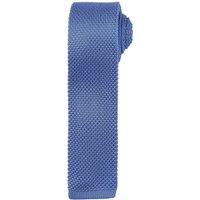 Premier Men's Slim Textured Knit Effect Tie Pack of 2 in Mid Blue