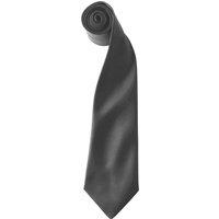 Premier Men's Colours Satin Clip Tie Pack of 2 in Dark Grey