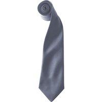 Premier Men's Colours Satin Clip Tie Pack of 2 in Dark Grey