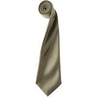 Premier Men's Plain Satin Tie (Narrow Blade) in Dark Grey