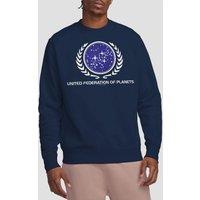 Star Trek Men's United Federation Logo Crew Sweatshirt, Navy | Size: Medium