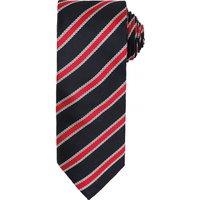 Premier Men's Waffle Stripe Formal Business Tie in Black