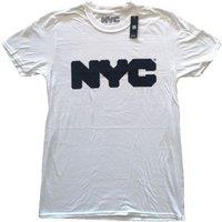 NYC New York Color Men's New York City Cotton T-Shirt in White | Size: XL