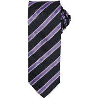 Premier Men's Stripe Waffle Tie in True Black
