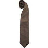 Premier Men's Colours" Plain Fashion Business Tie Pack of 2 in Brown