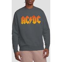 AC/DC Men's Logo Crew Sweatshirt, Charcoal | Size: Medium